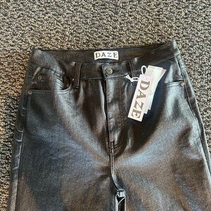Daze sparkles faux leather pant new with tags